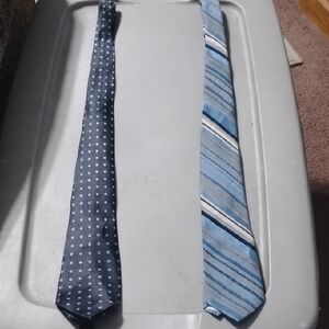 Elegant Blue and Gray Men's Ties Set